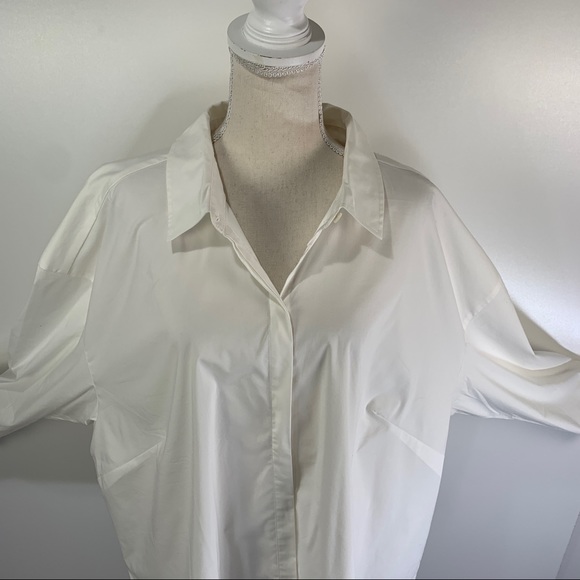 J. Jill White Button Up Shirt Collection Stretch Top Professional Cotton Preppy - Picture 8 of 12